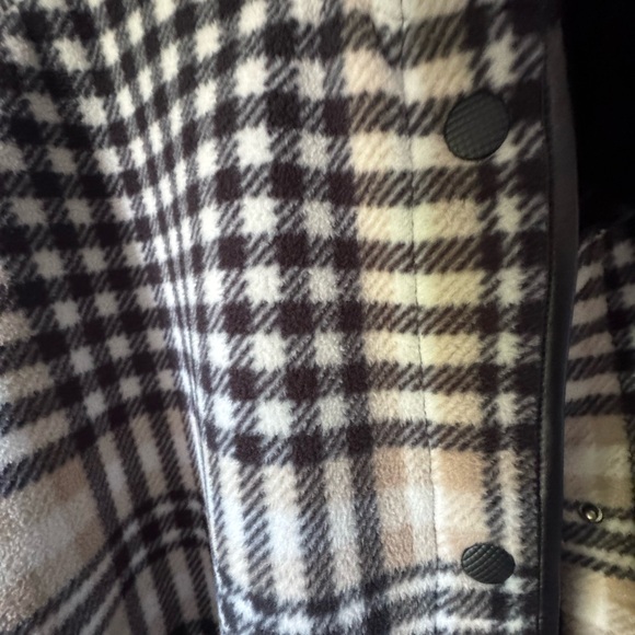 Plaid Cape with Faux Fur Collar Rachel Roy Size S/M - Picture 4 of 9